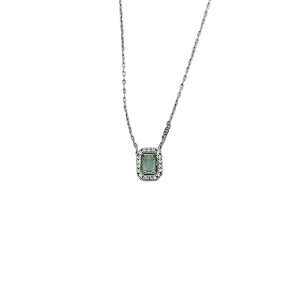 Swarovski Millenia Necklace Ice-Blue Octagon-Cut Crystal Pendant - Picture 3 of 5